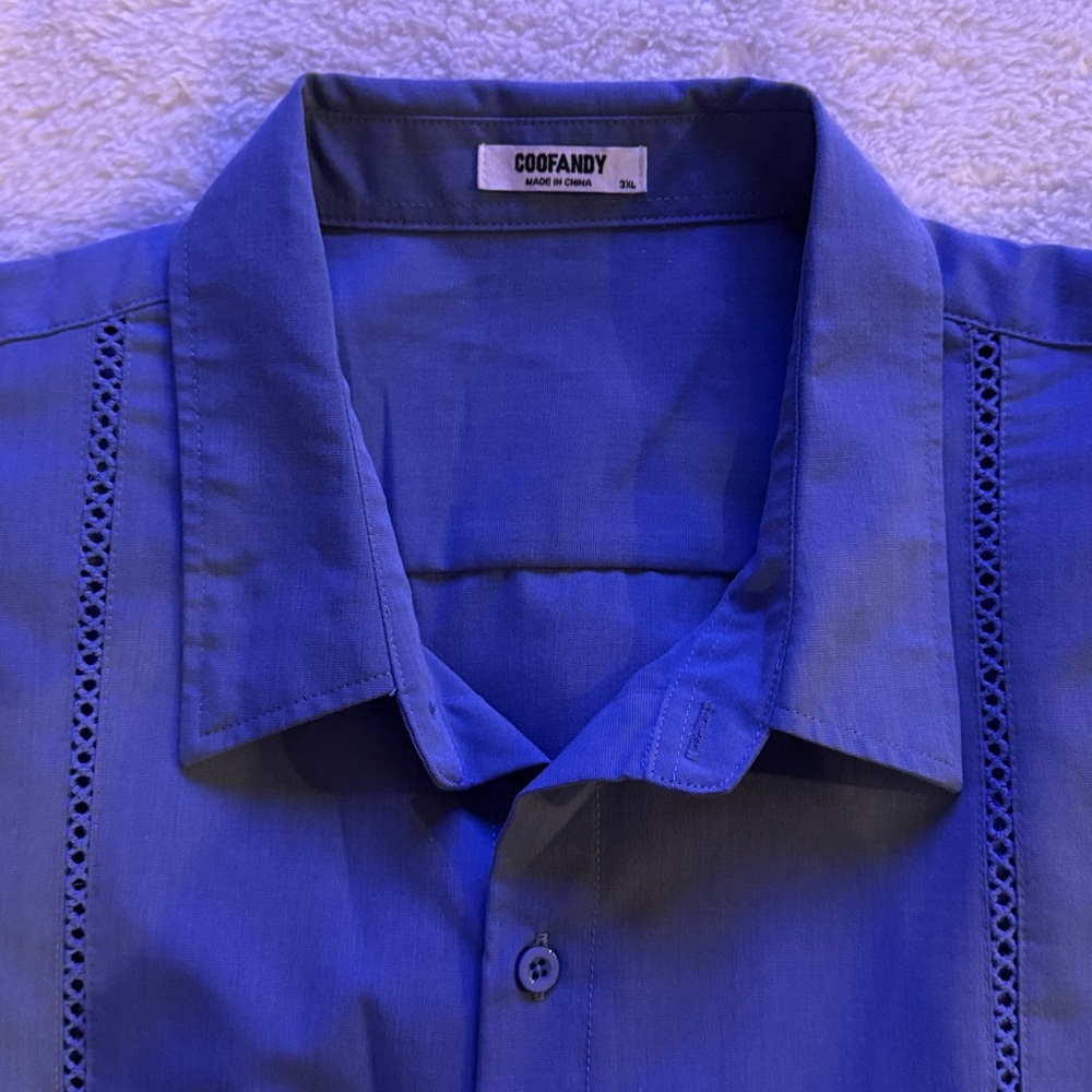 Coofandy Blue Button-Up Shirt
